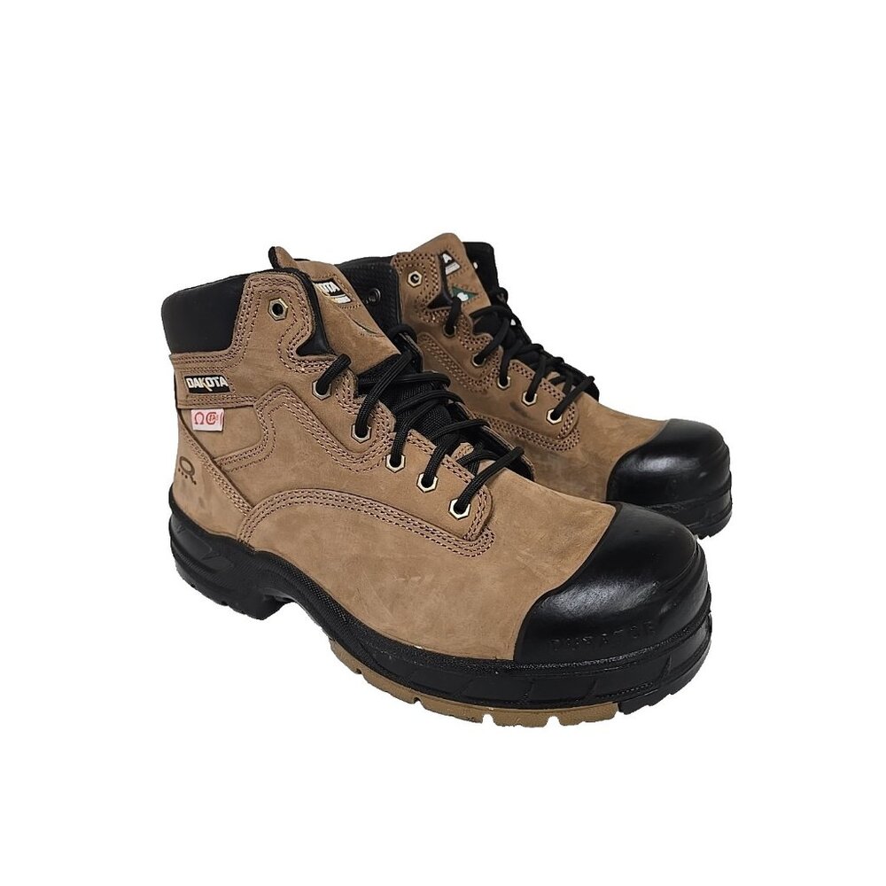 Dakota Men's 6” 6006 Quad Comfort Steel Toe Fresh Tech Work Boots Tan Size 11M